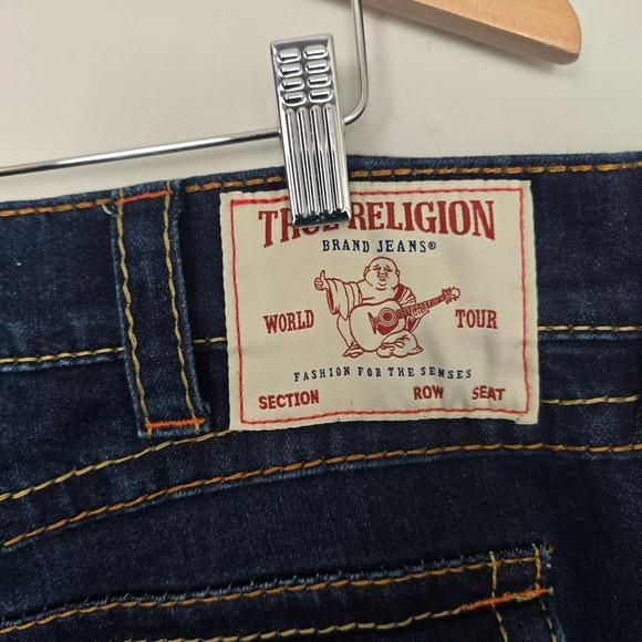 True Religion Mens Western Heritage Geno Relaxed Slim Jeans 44 Classic Americana - Picture 5 of 9